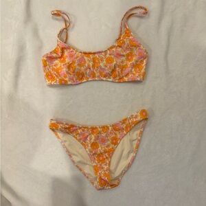 Pink and orange floral triangl bikini!